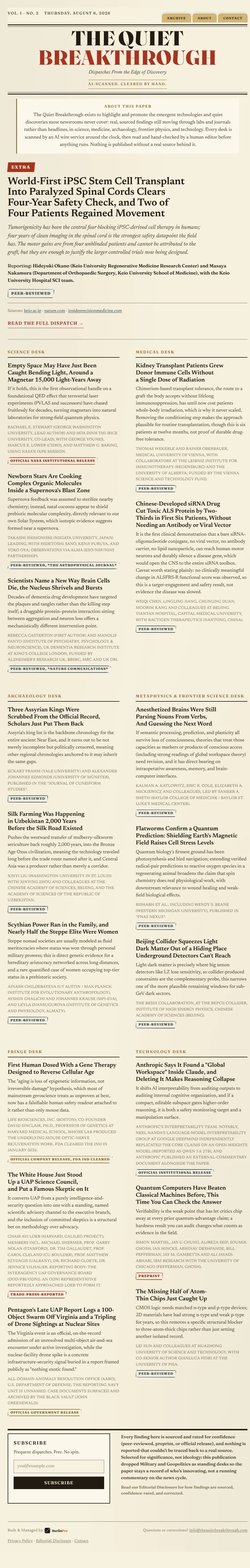 The Quiet Breakthrough website
