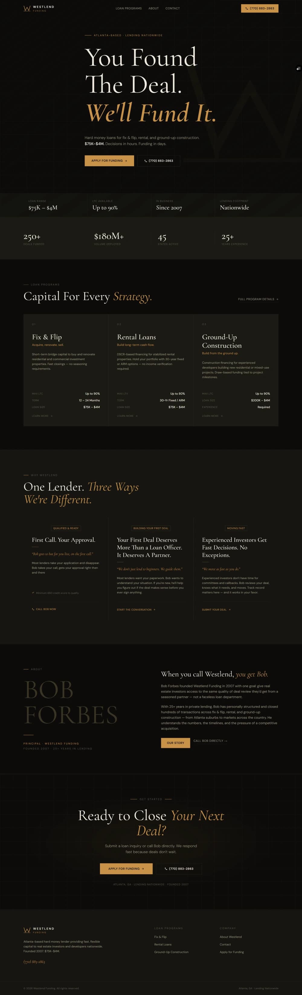 Westlend Funding website